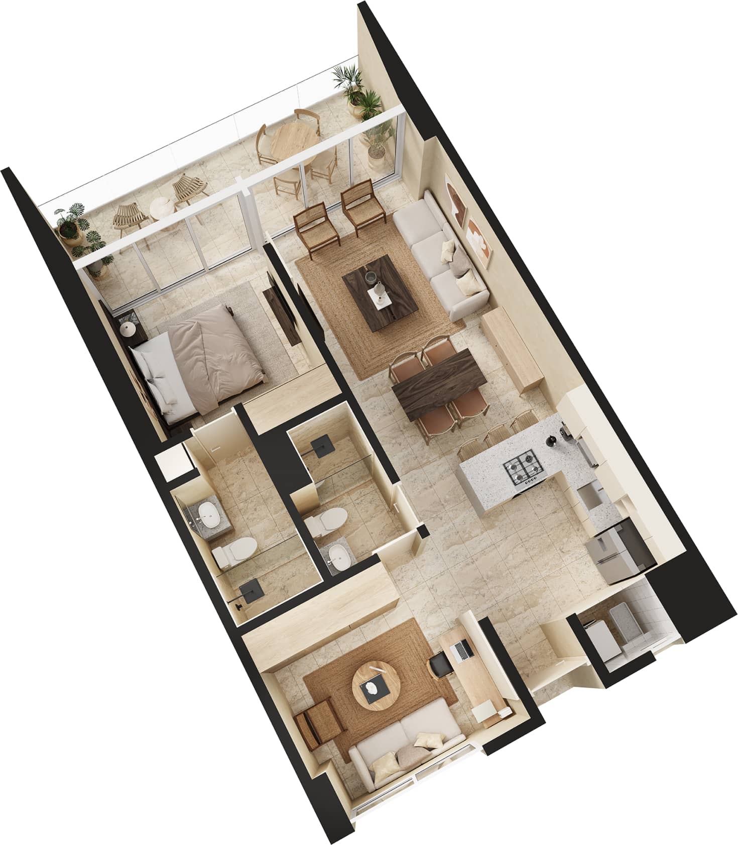 departamento con vista <strong>diagonal al jardín</strong>